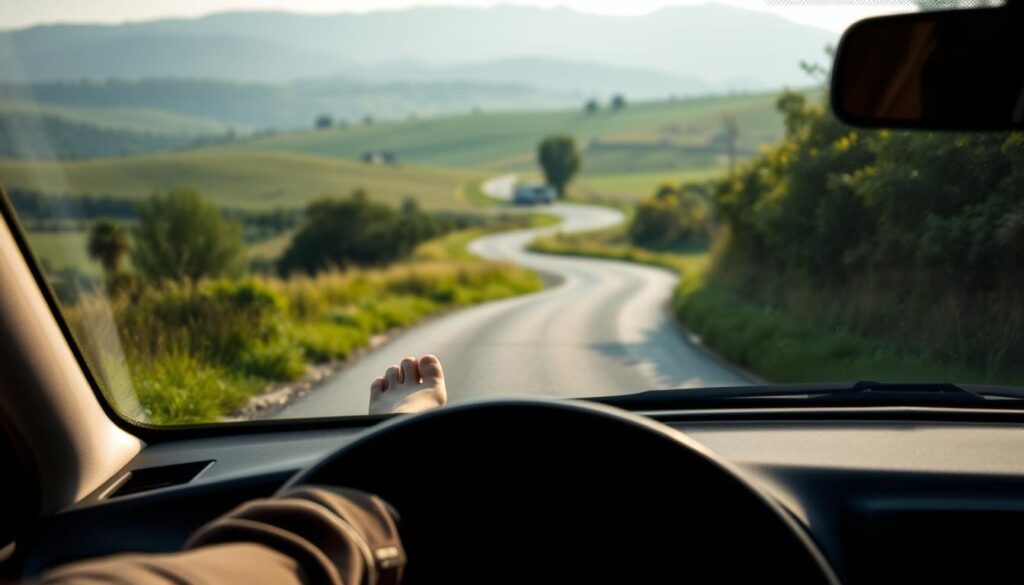 one-foot driving caution